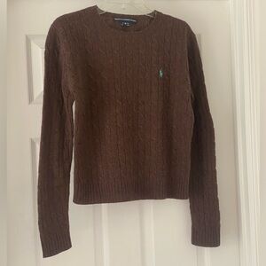 Ralph Lauren Chocolate Cable Knit Pullover